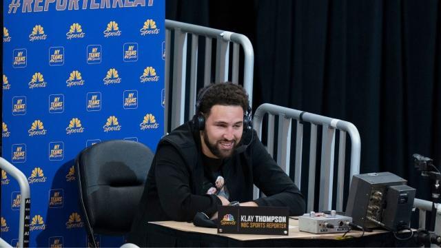 世界杯直播客户端下载-克雷化身解说员点评勇士 赛后机智发问为难库里